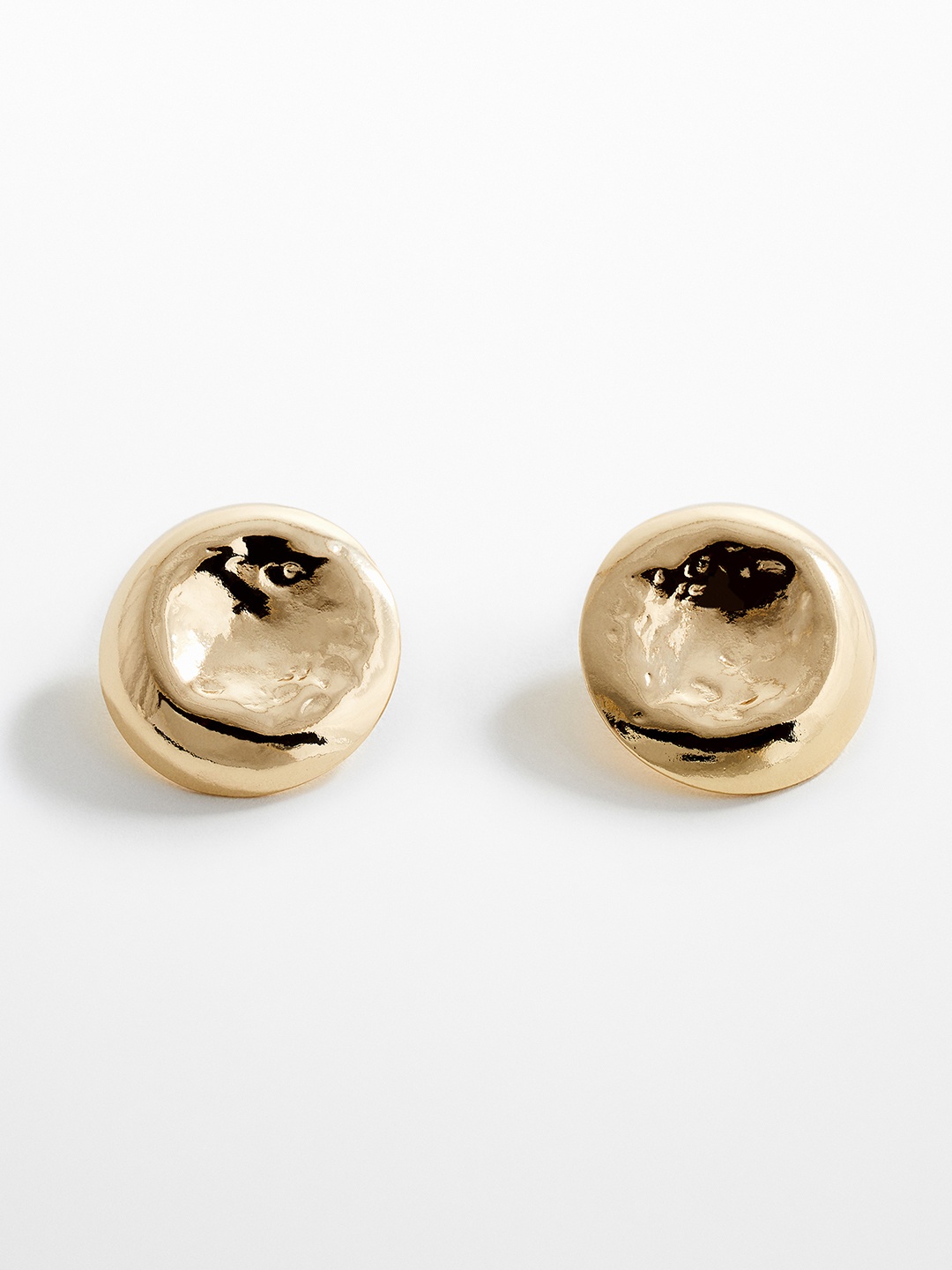 

MANGO Contemporary Studs Earrings, Gold