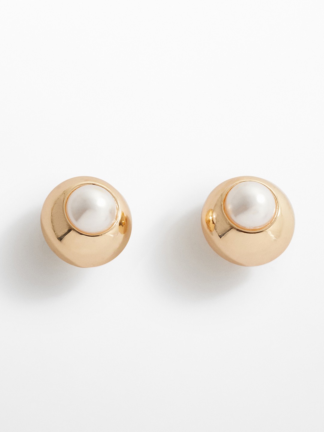 

MANGO Circular Studs Earrings, Gold