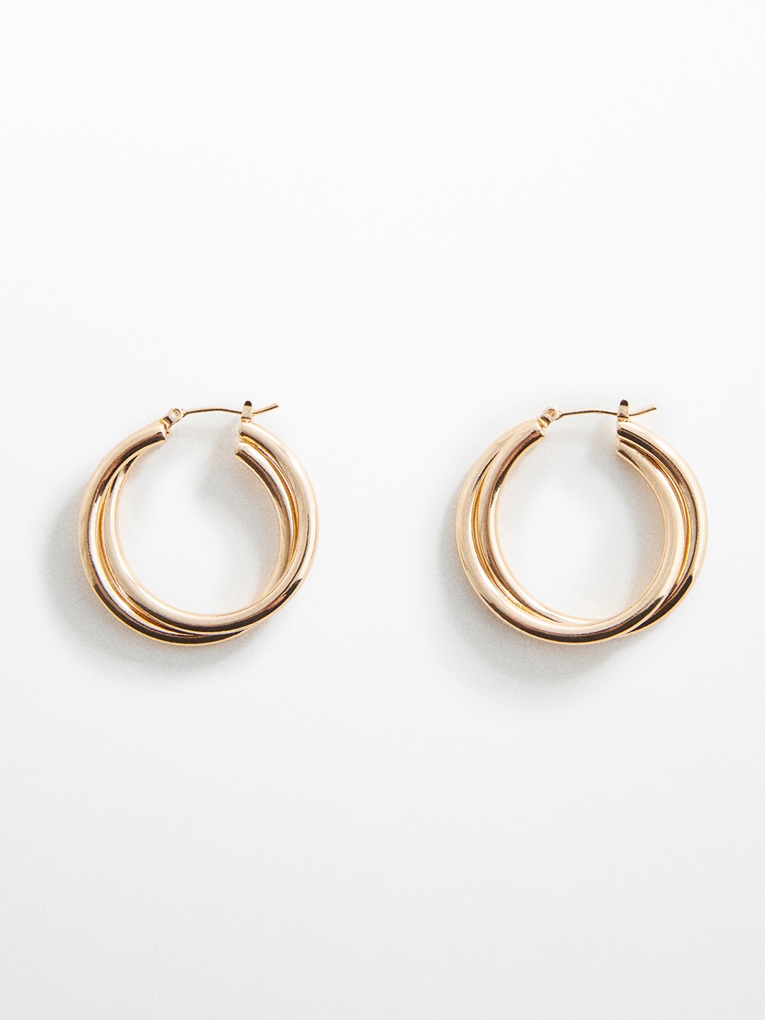 

MANGO Circular Hoop Earrings, Gold