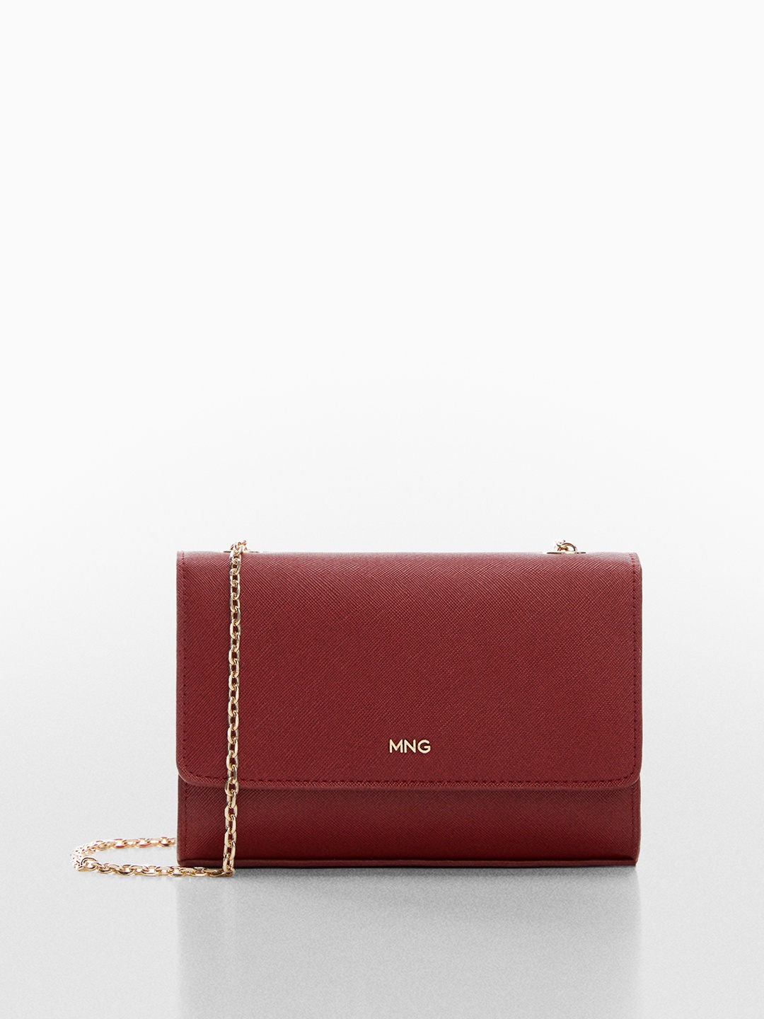 

MANGO Structured Sling Bag, Maroon