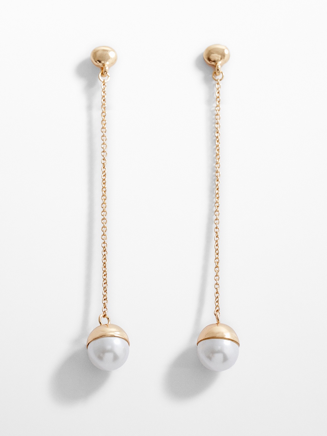 

MANGO Contemporary Drop Earrings, Gold