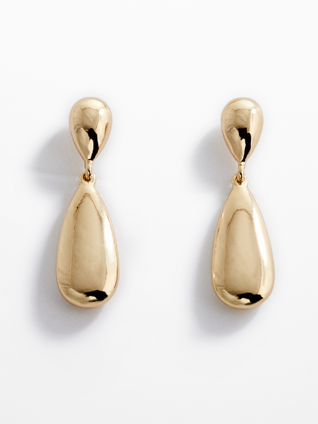 

MANGO Contemporary Drop Earrings, Gold