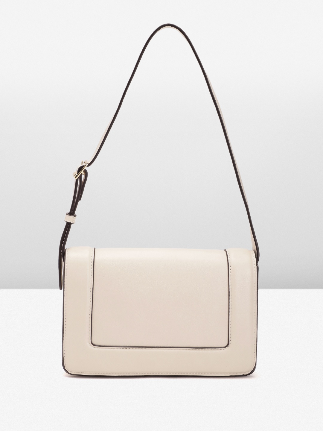 

MANGO Structured Crossbody Bag With Flap, Off white