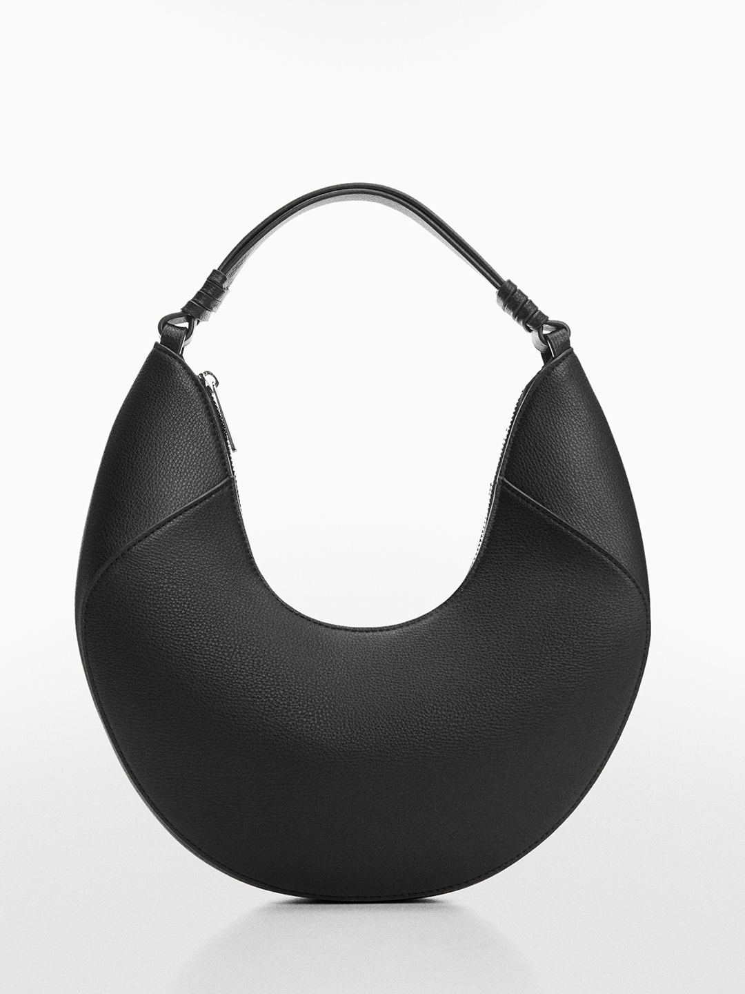 

MANGO Half Moon Shoulder Bag, Black