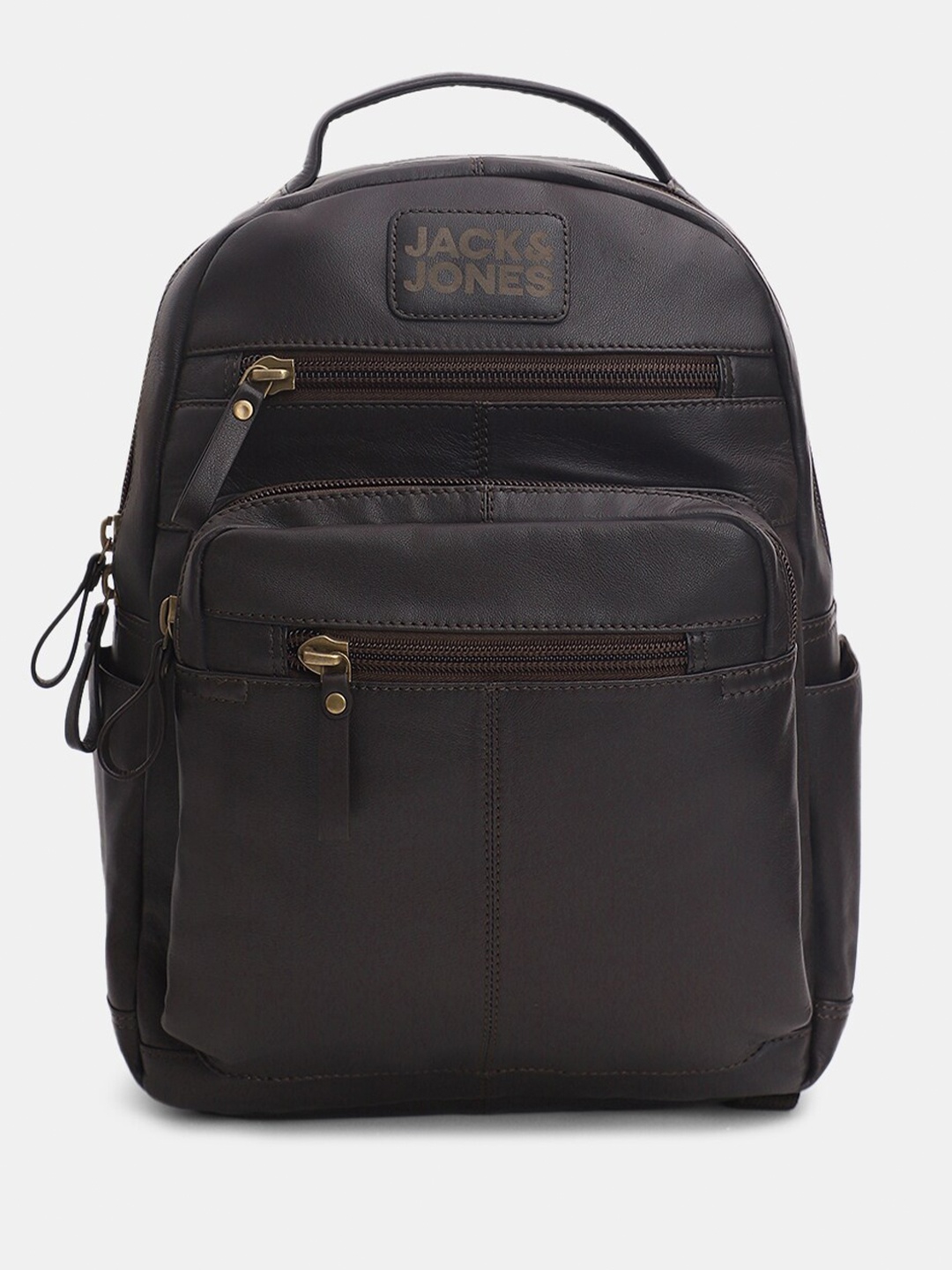 

Jack & Jones Men Leather Backpack, Brown