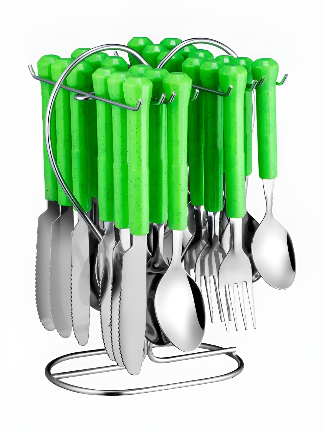 

TROOZY Marble Silver-Toned 24 Pieces Green Stainless Steel Cutlery Set