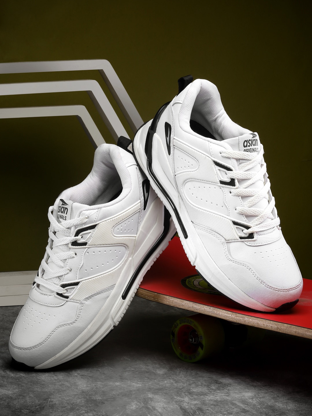 

ASIAN Men URBAN-15 Sneaker, White