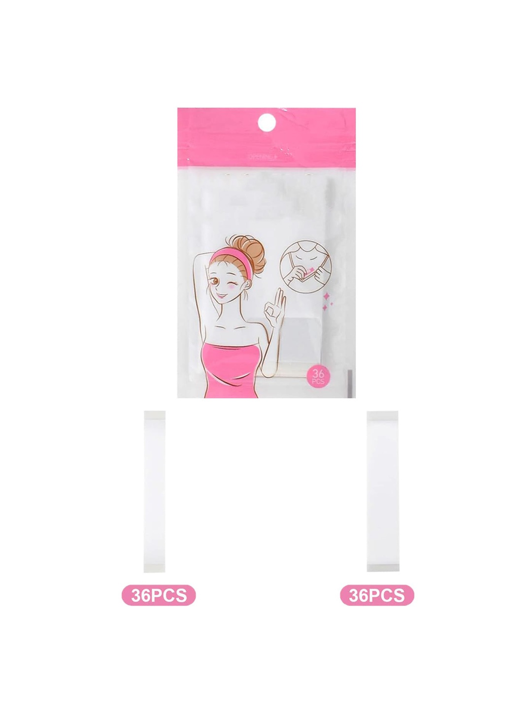 

Krelin Set Of 36 Double Sided Tape Lingerie Accessories, Transparent