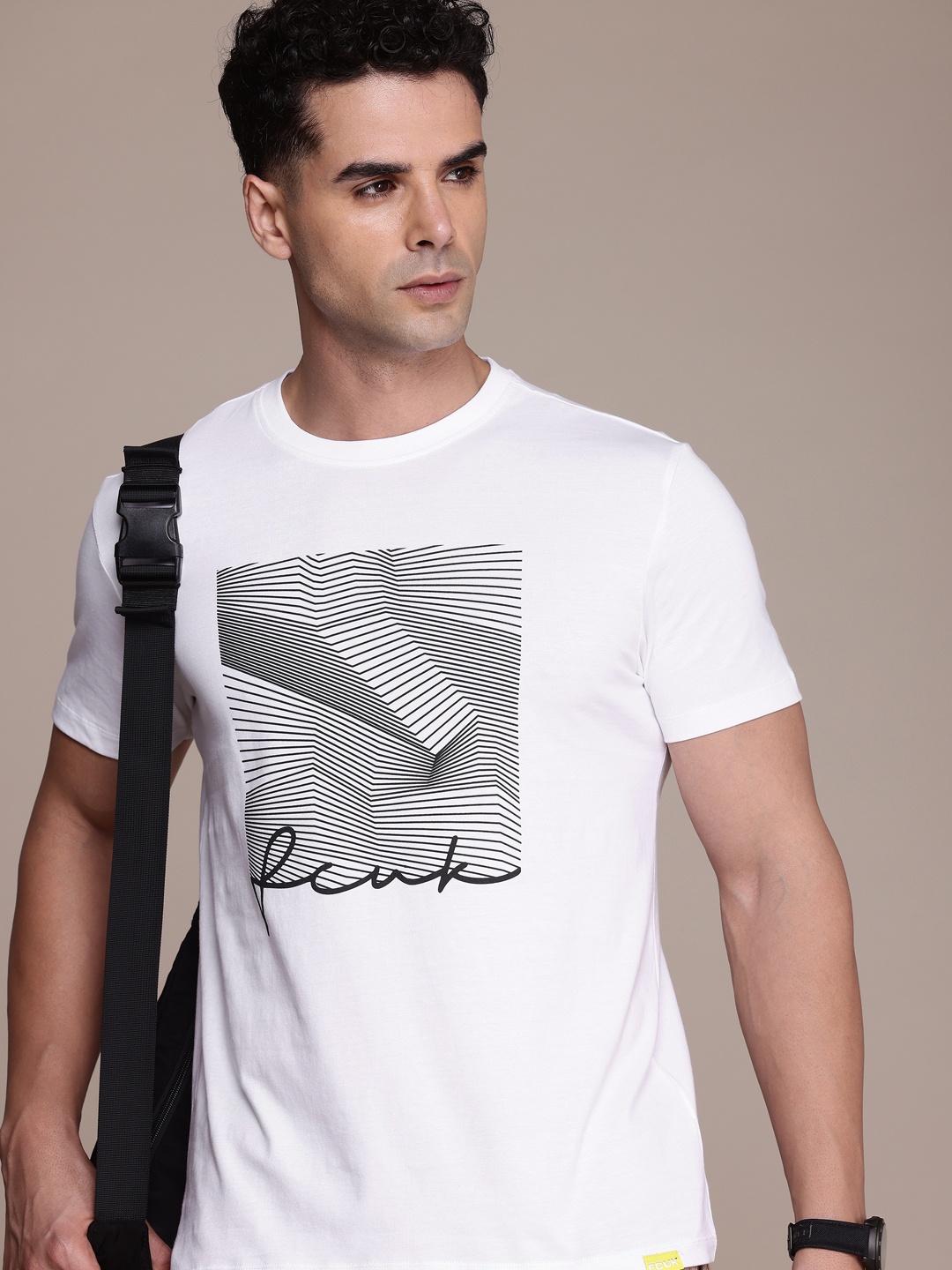 

FCUK Graphic Printed Pure Cotton T-shirt, White