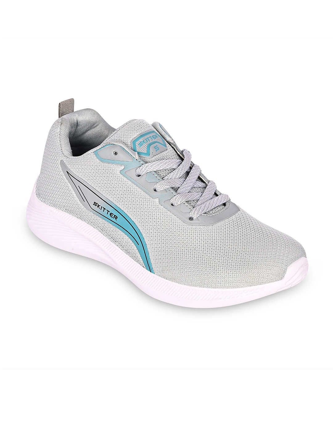 

TPENT Men Textured Memory Foam Lace-Up Running Shoes, Grey melange