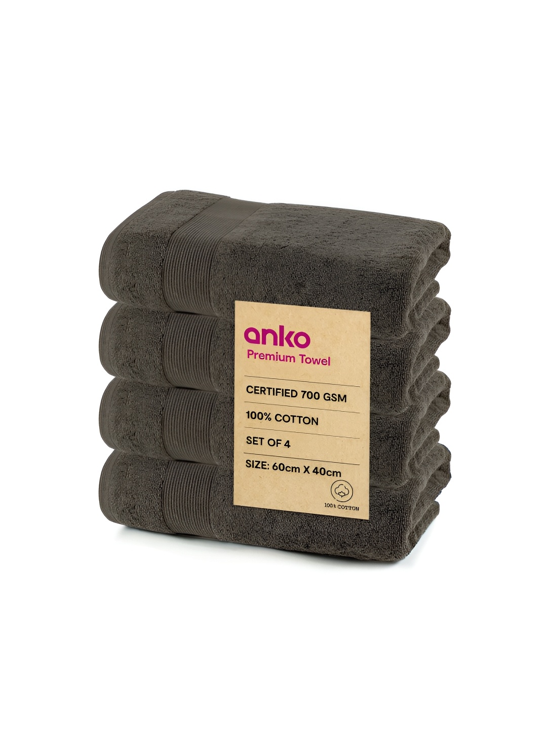 

Anko Navy Blue 4Pcs Cotton 700 GSM Bath Towels