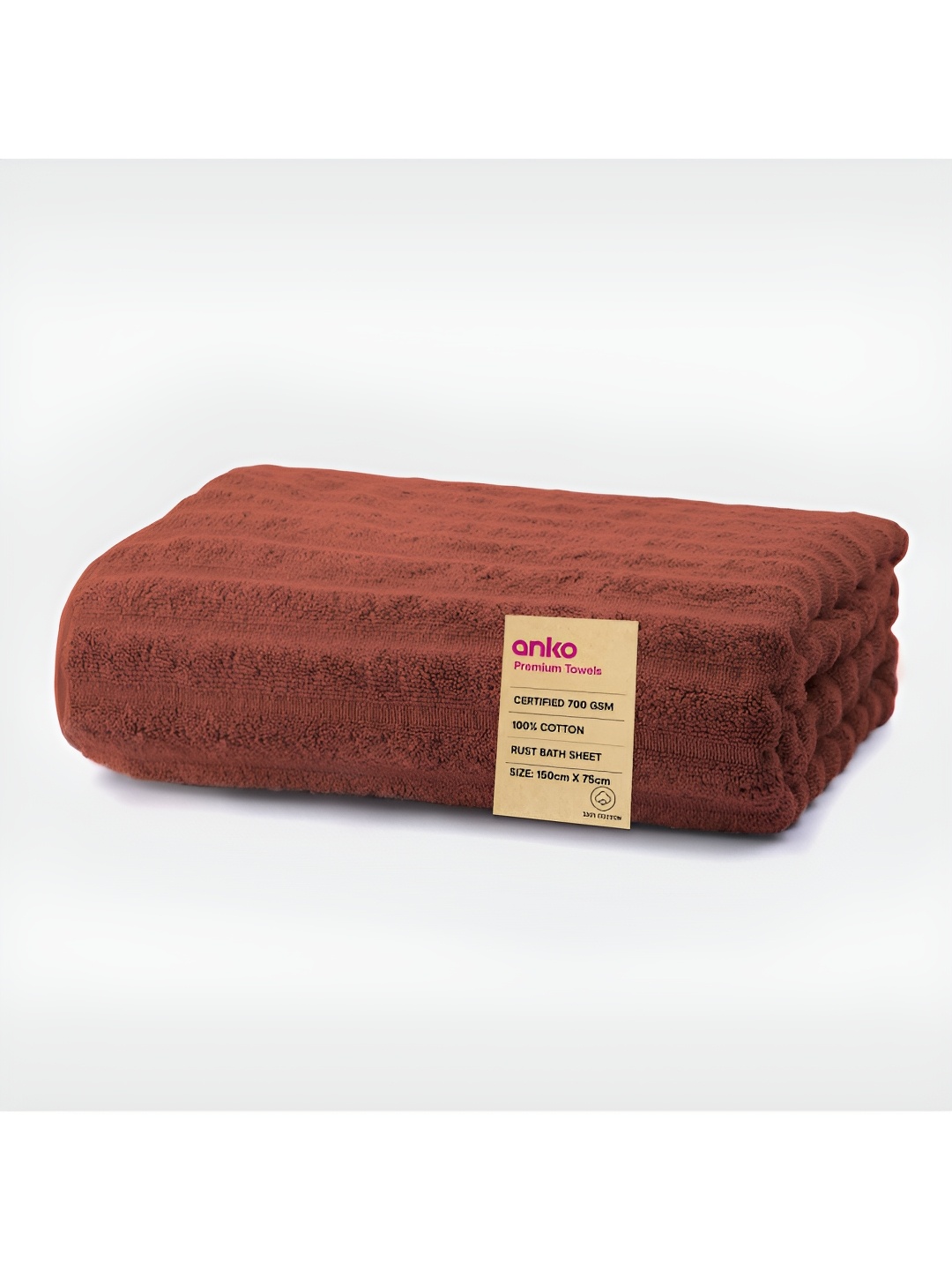 

Anko Rust Striped Cotton 670 GSM Bath Towel