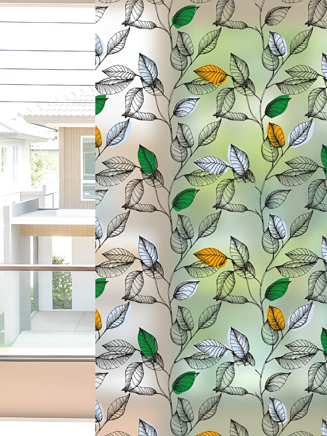 

CVANU Transparent & Black Printed Self-Adhesive Window Film