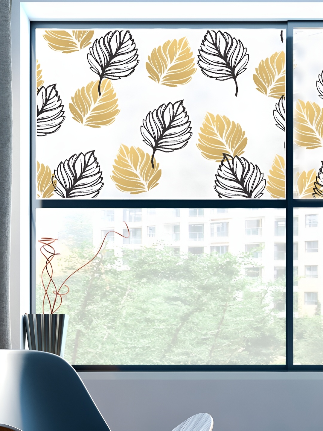 

CVANU Transparent & Black Printed Self-Adhesive Window Film