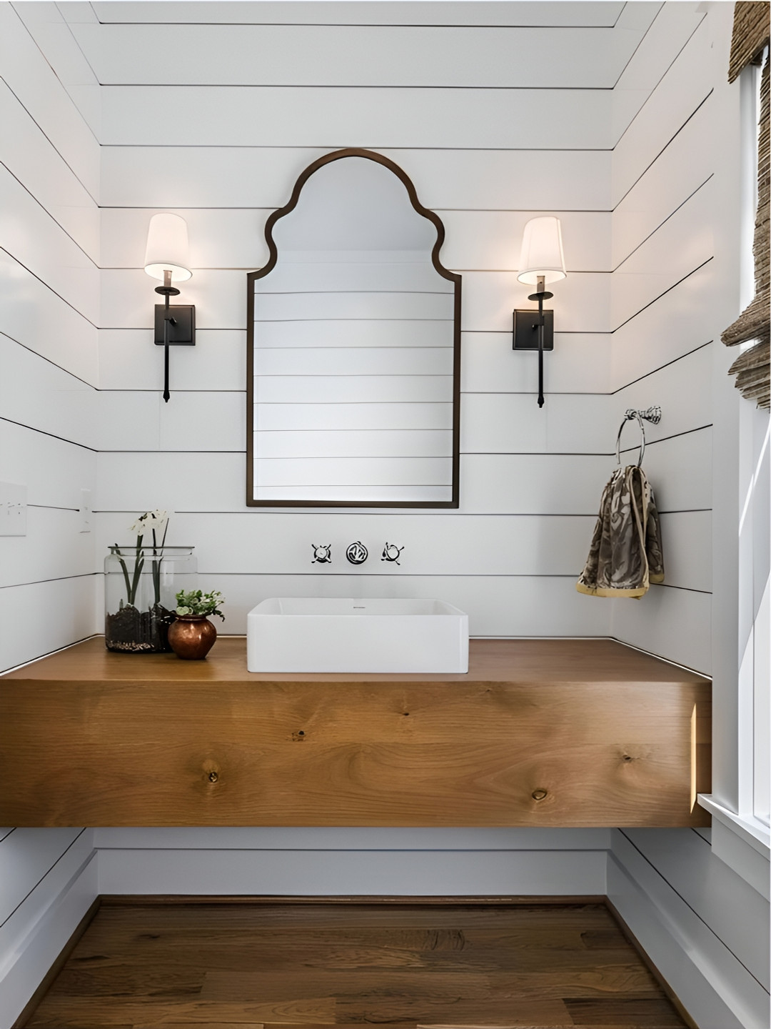 

THE HANDMADE FLAIR Black MDF Wall Mirror