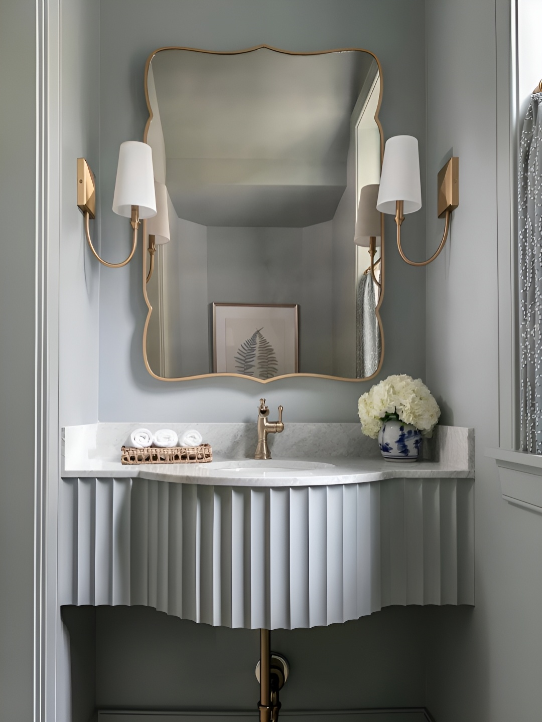

THE HANDMADE FLAIR Yellow Irregular Mirror Wall Decor, Gold