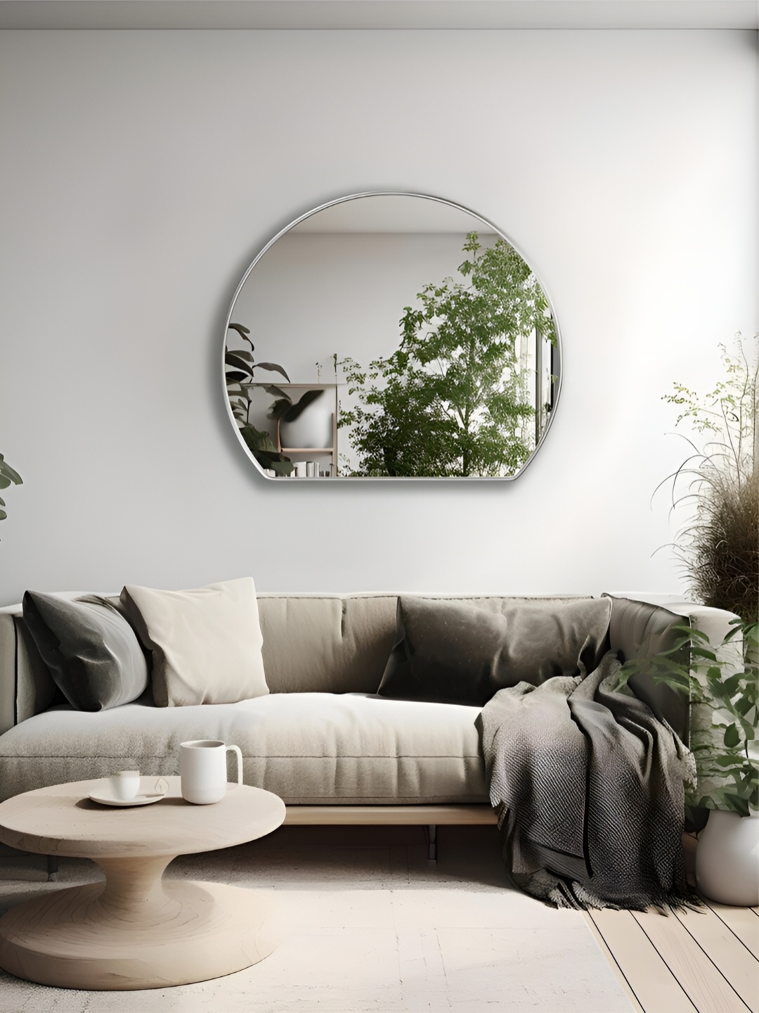 

THE HANDMADE FLAIR Irregular Mirror Wall Decor, Silver