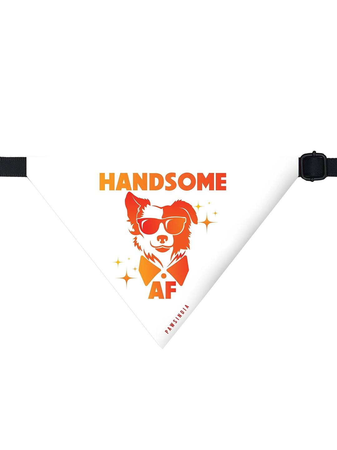 

Pawsindia Printed Cotton Pet Bandanas, White