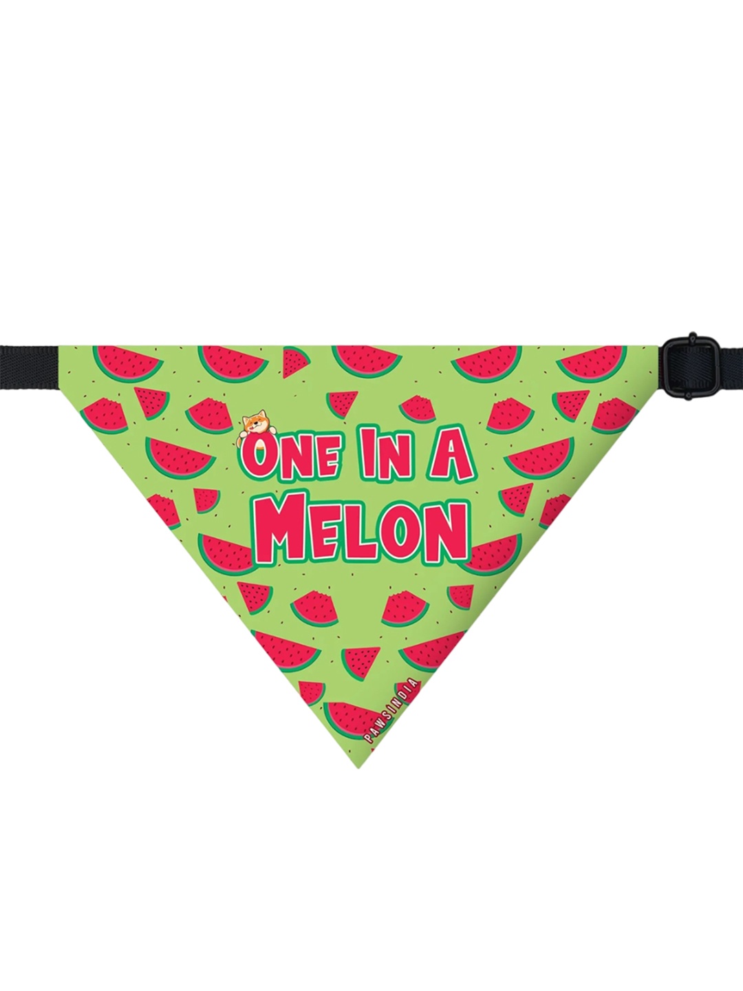 

Pawsindia Printed Cotton Pet Bandanas, Green