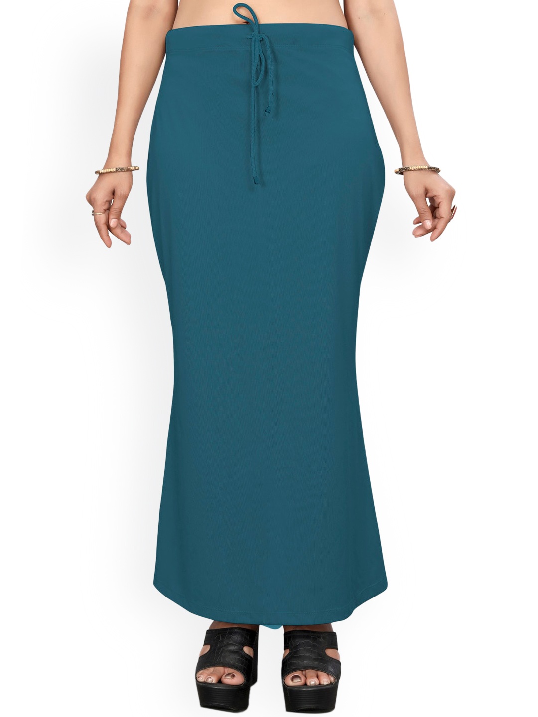 

Saree mall Teal Blue Stretchable Saree Shapewear
