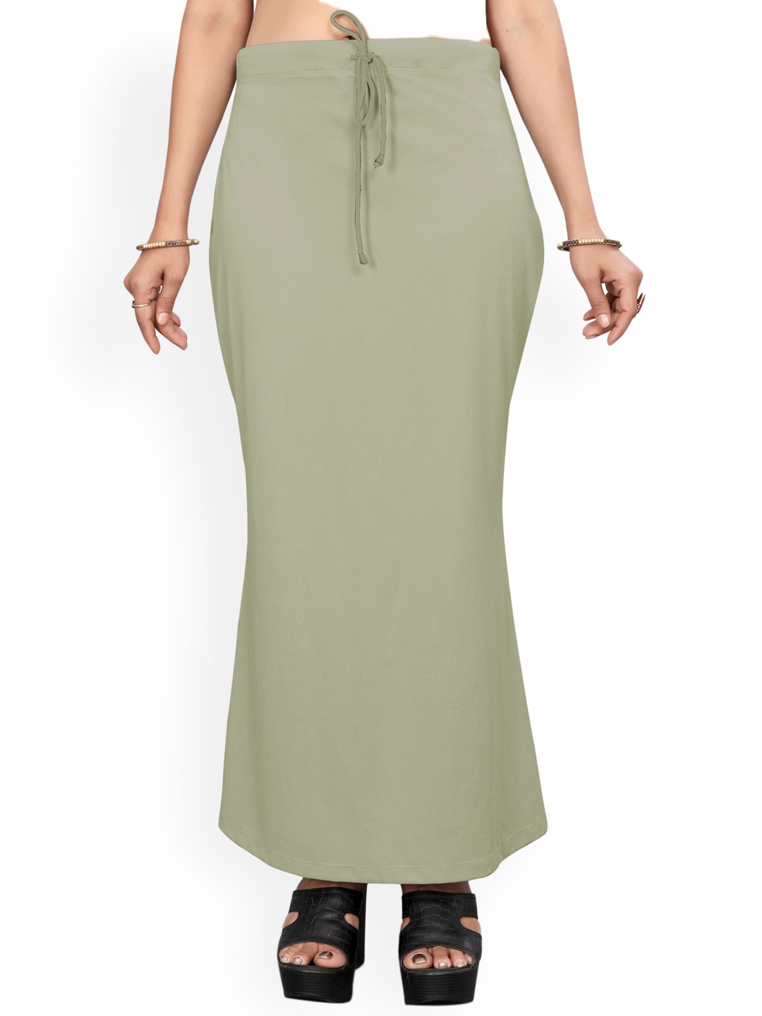 

Saree mall Sea Green Stretchable Lycra Saree Shapewear
