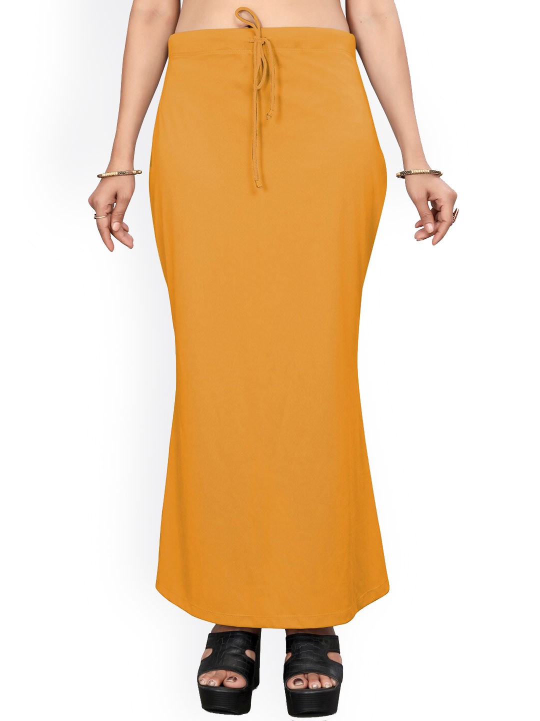 

Saree mall Mustard Yellow Stretchable Saree Shapewear