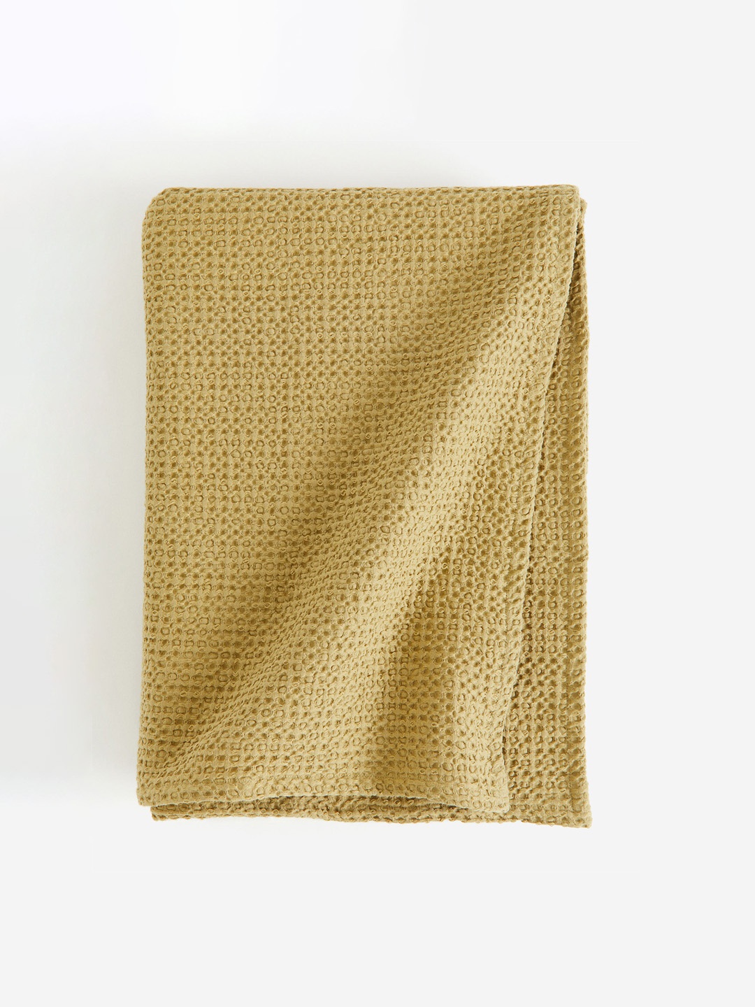 

H&M Yellow Waffled Cotton Throw