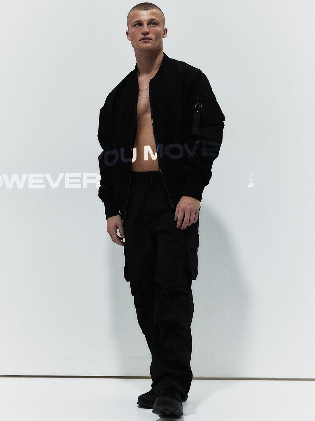 

H&M Reversible Bomber Jacket, Black