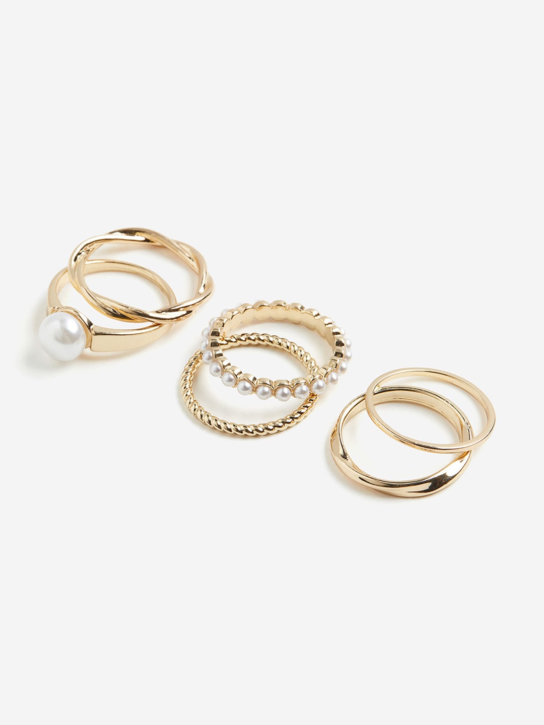 

H&M 6-Pcs Metal Ring, Gold