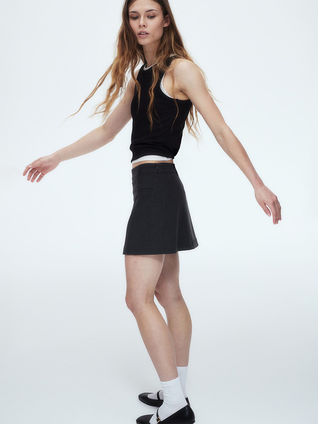 

H&M Ribbed Vest Top, Black