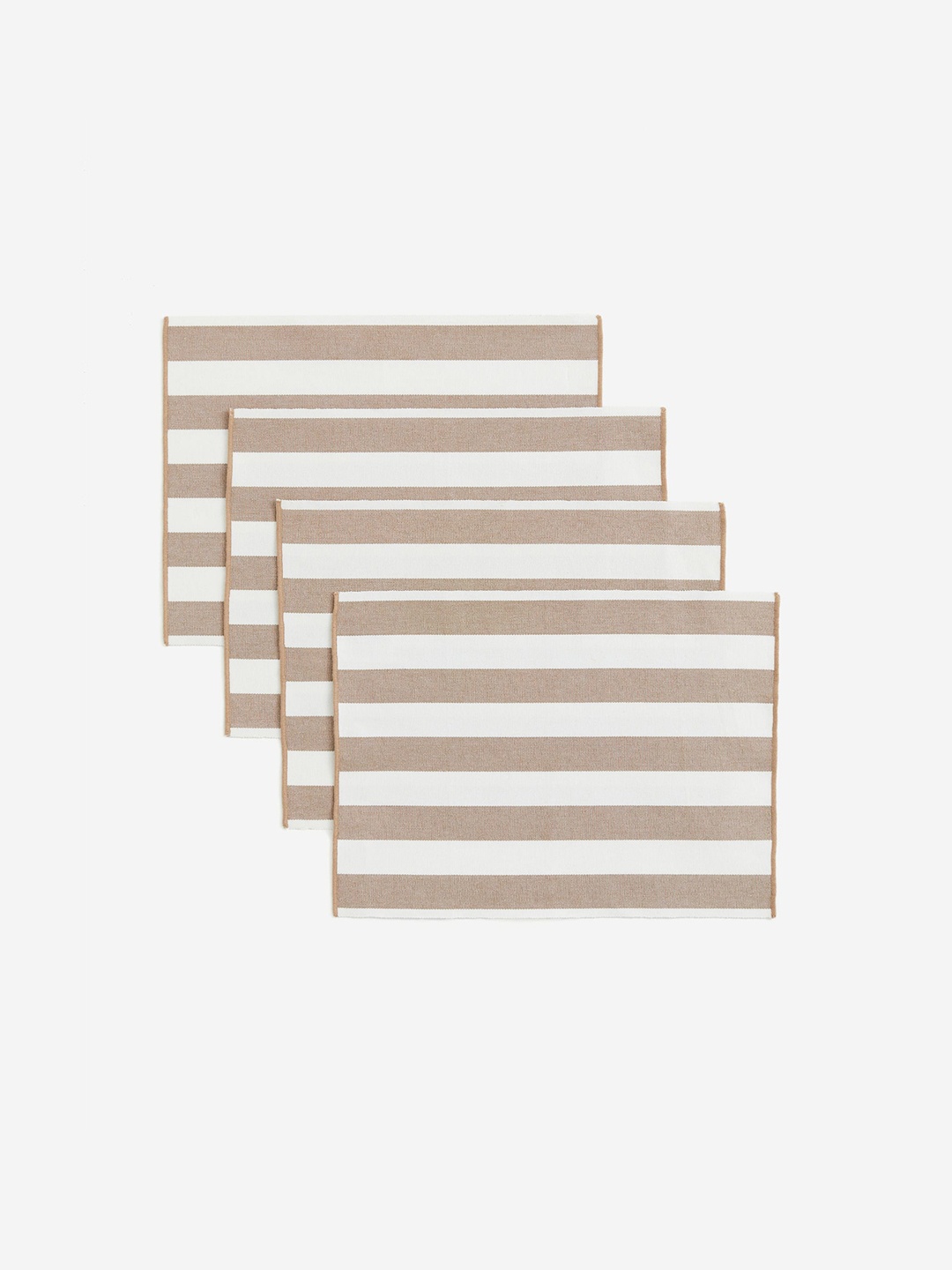 

H&M 4-Pack Beige Striped Place Mats
