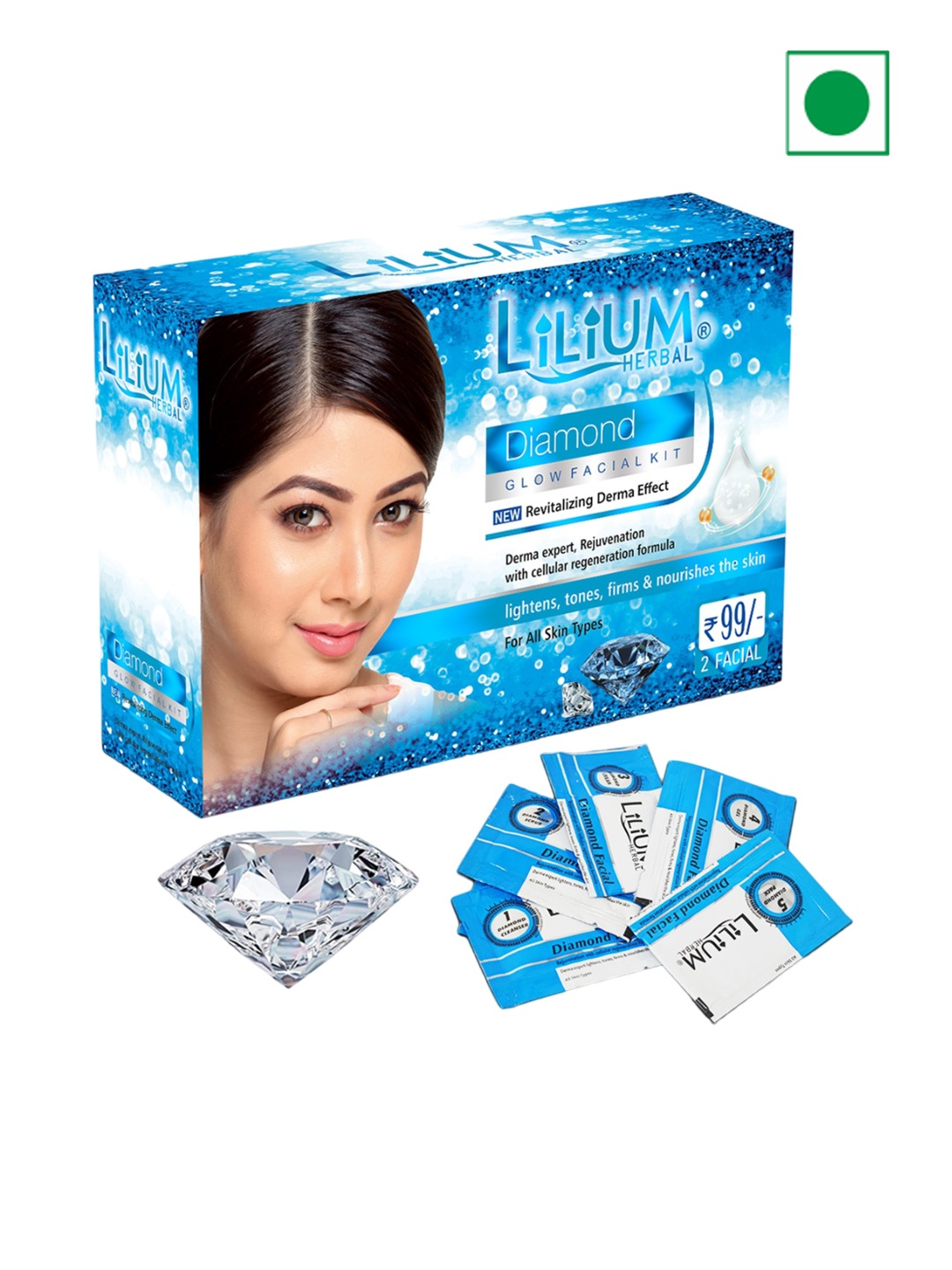

Lilium Diamond Facial Kit For Skin Nourishment - 6g Each, Nude