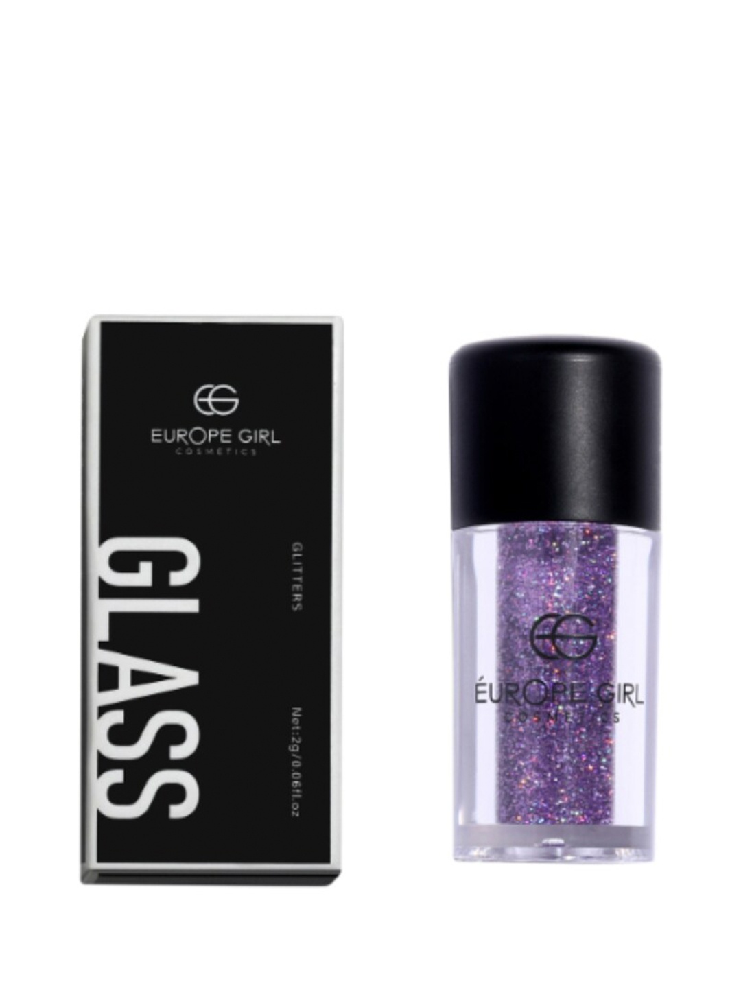 

EUROPE GIRL Glass Single Diamond Pigment Glitter Eyeshadow - 2g - Glamour 10, Purple