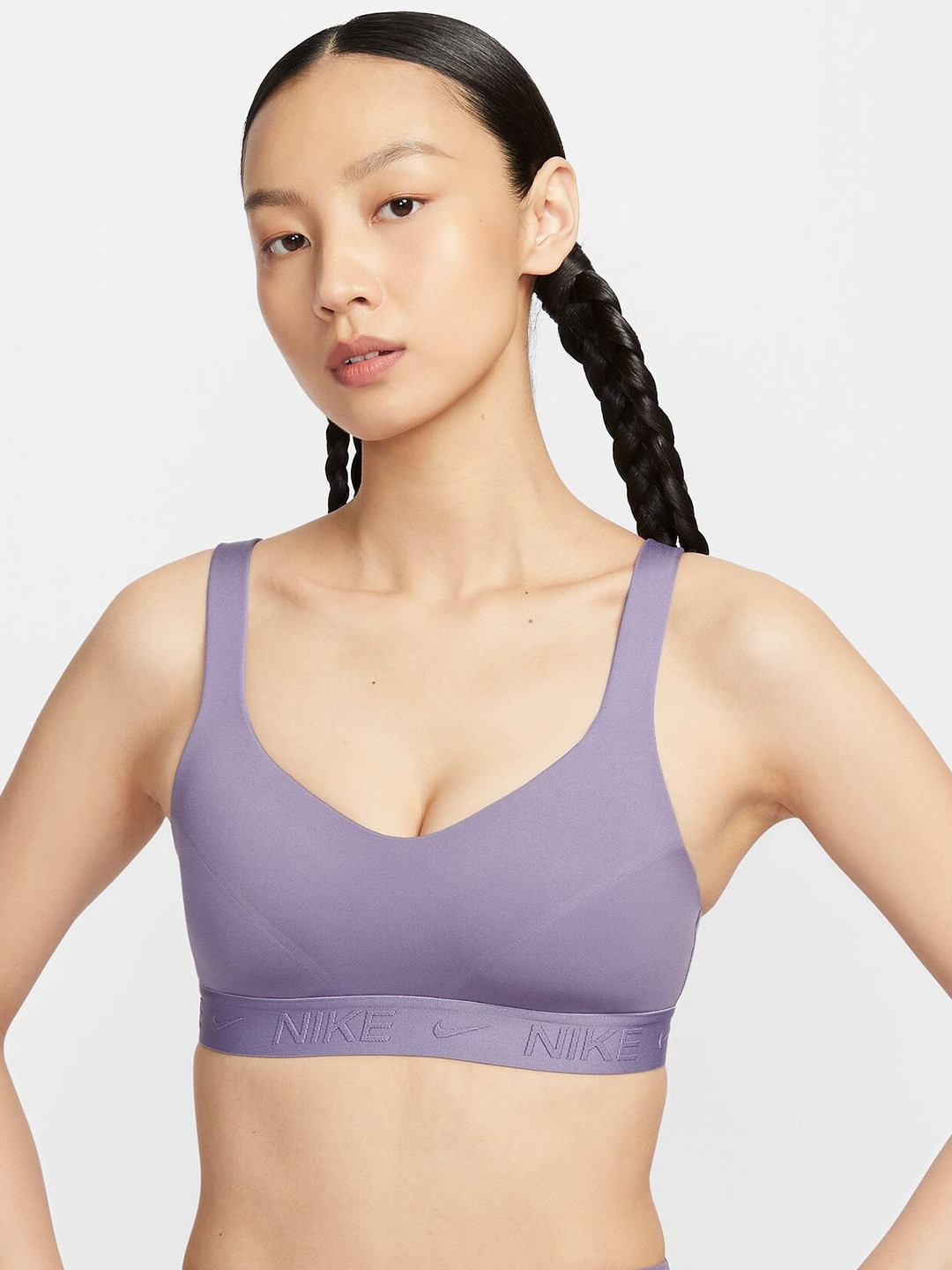 

Nike Indy High-Support Women's Padded Adjustable Sports Bra, Purple