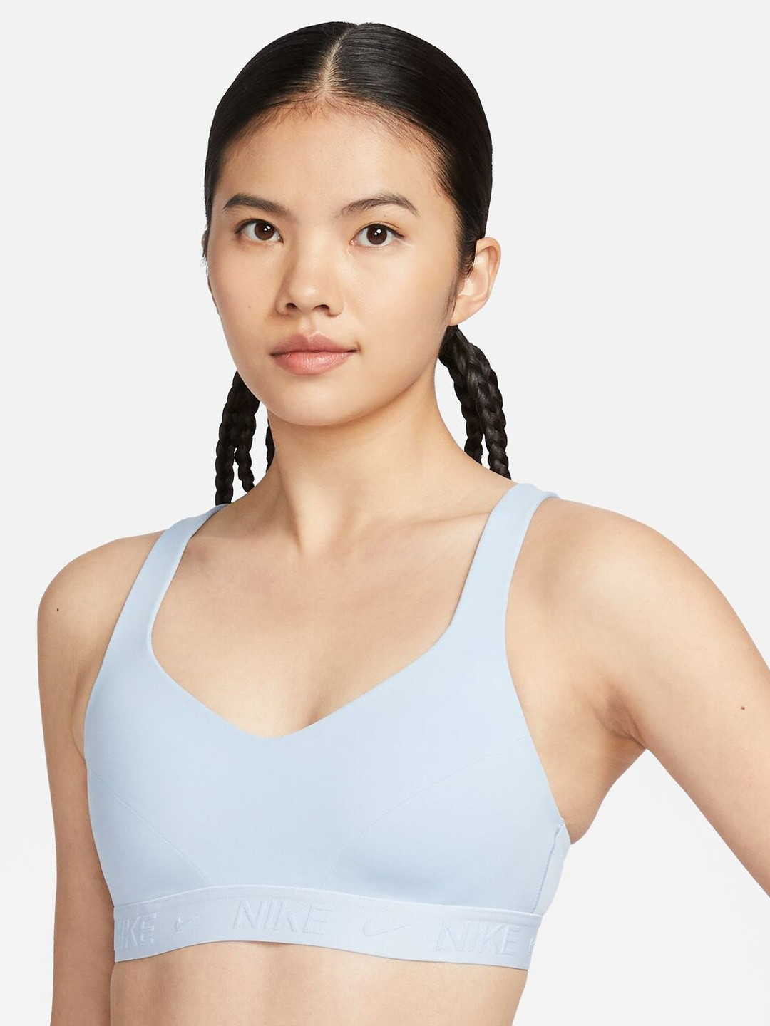 

Nike Indy High-Support Women's Padded Adjustable Sports Bra, Blue