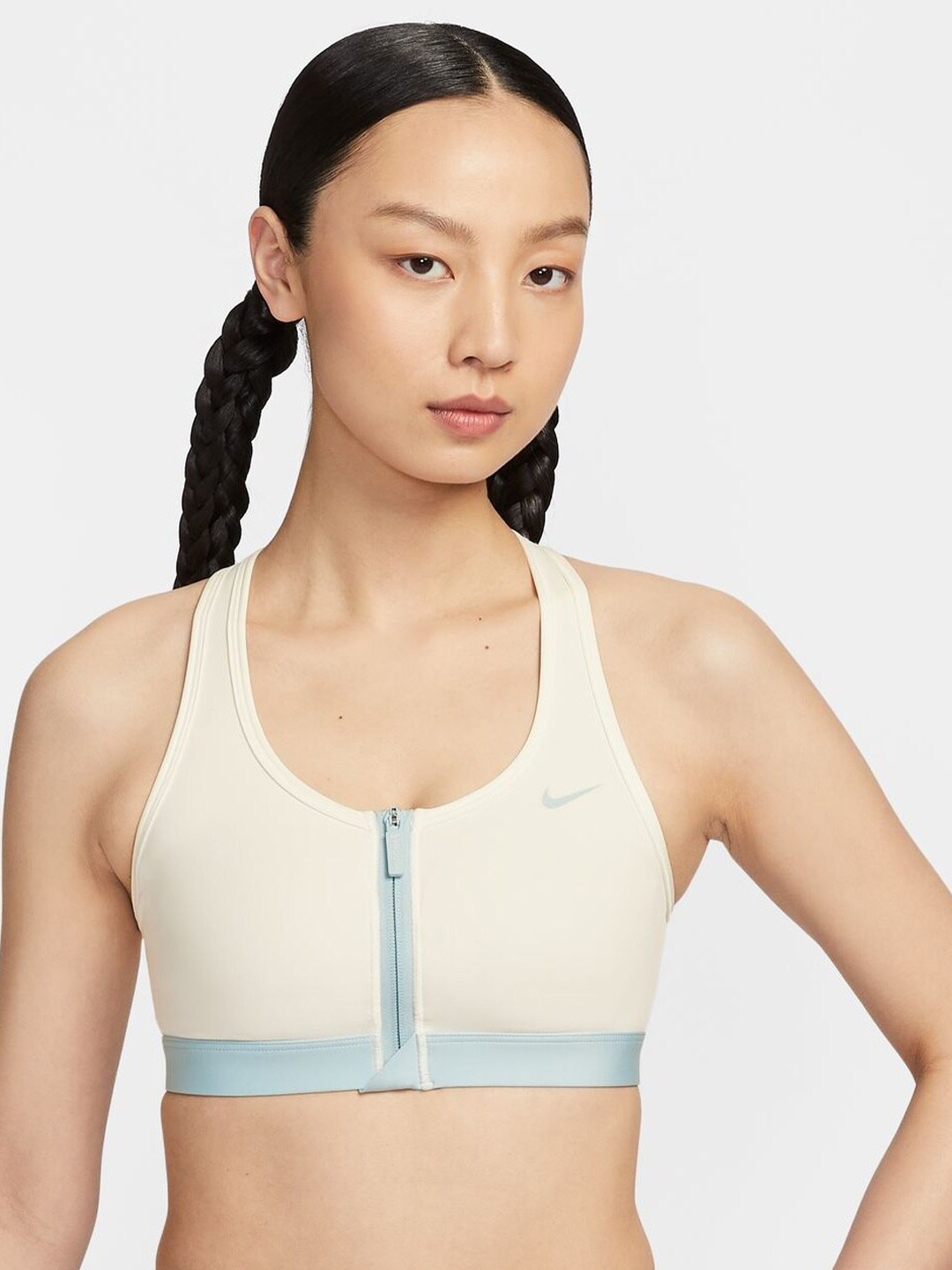 

Nike AS W NK DF ZIP FRONT BRA GCEL, White