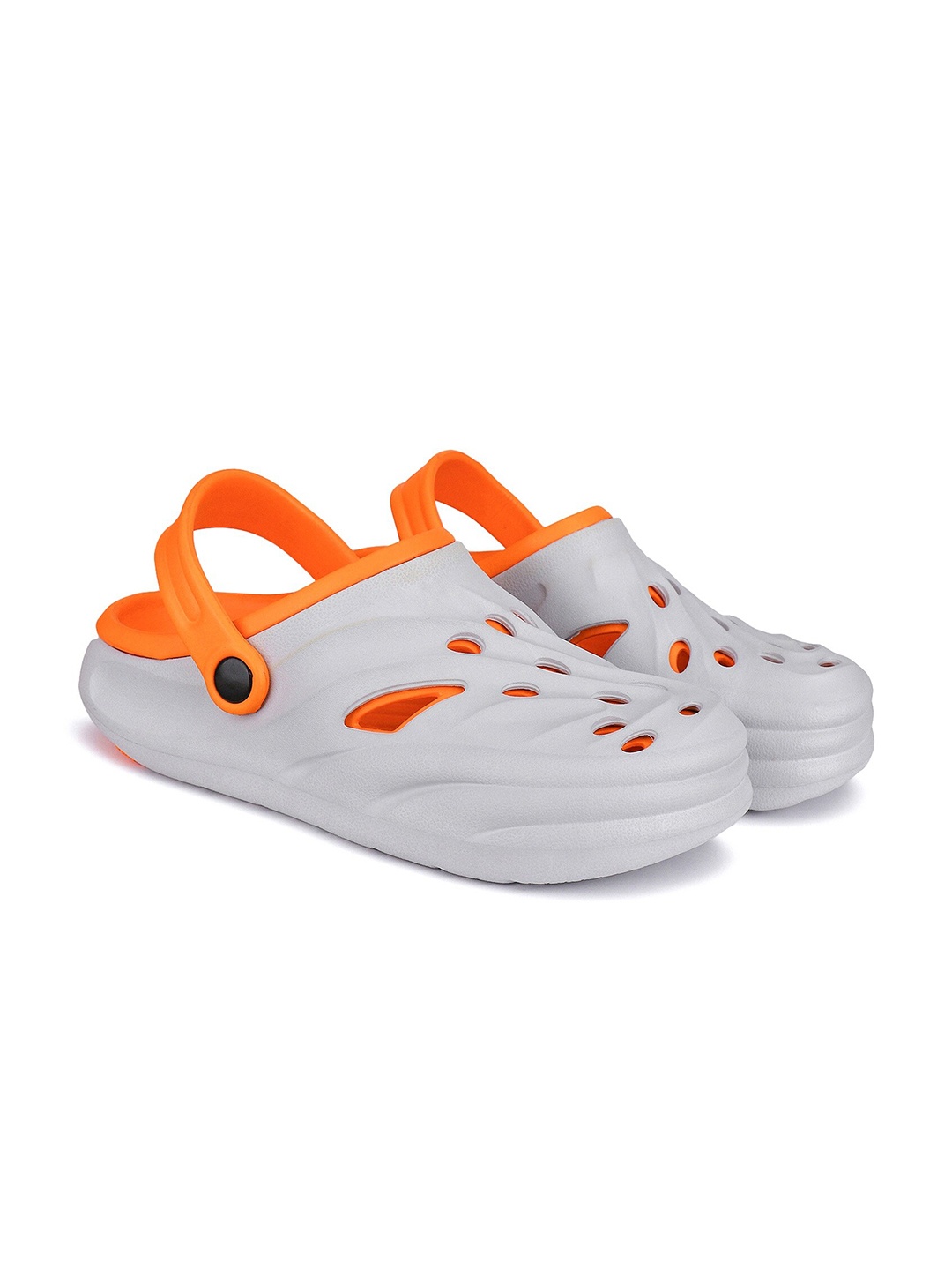 BERSACHE Men Self Design Clogs, Orange
