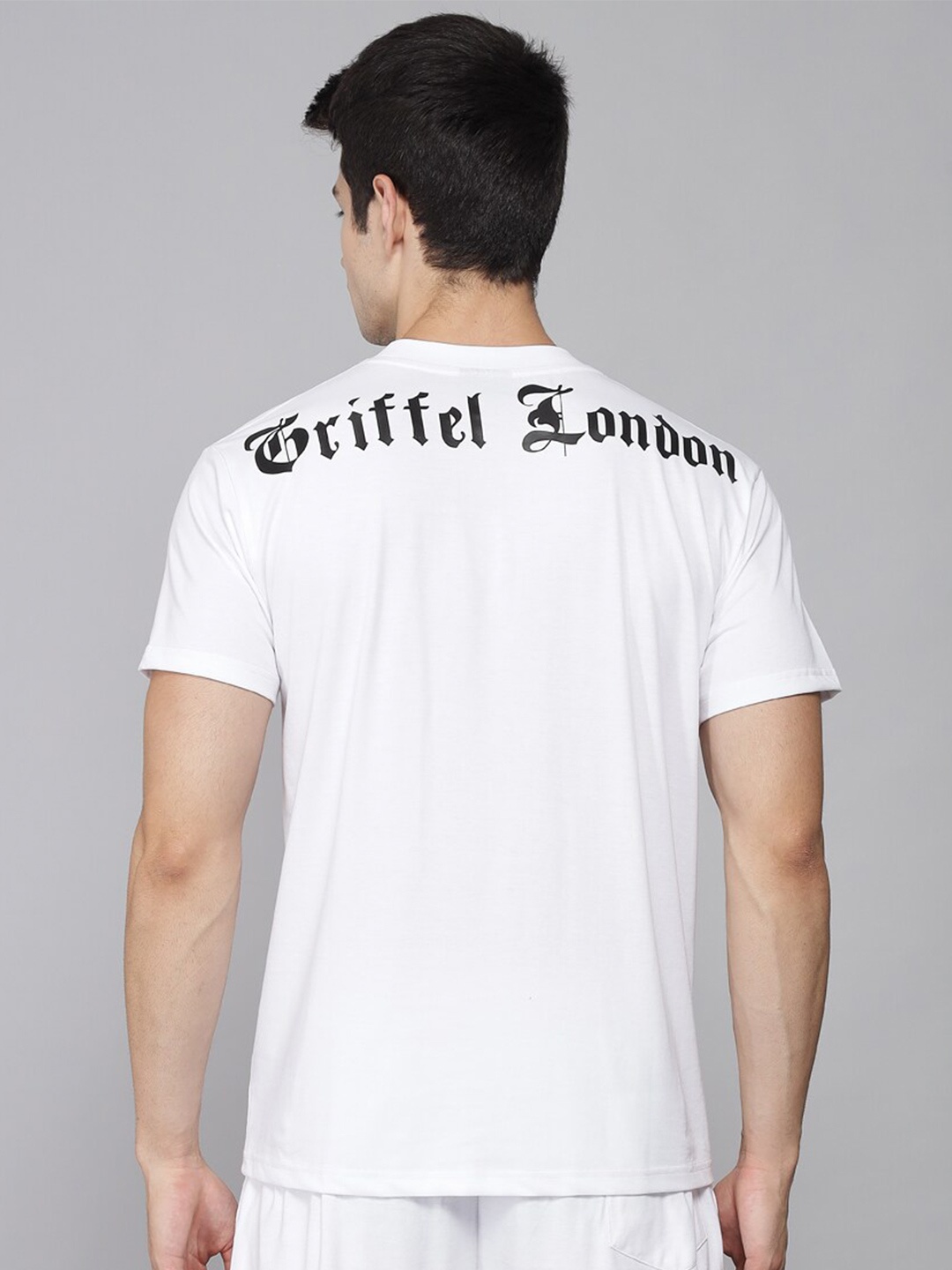 

GRIFFEL Typography Printed Cotton Oversized T-shirt, White