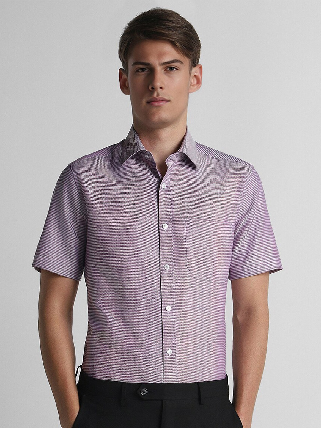 

Louis Philippe Classic Pure Cotton Formal Shirt, Purple