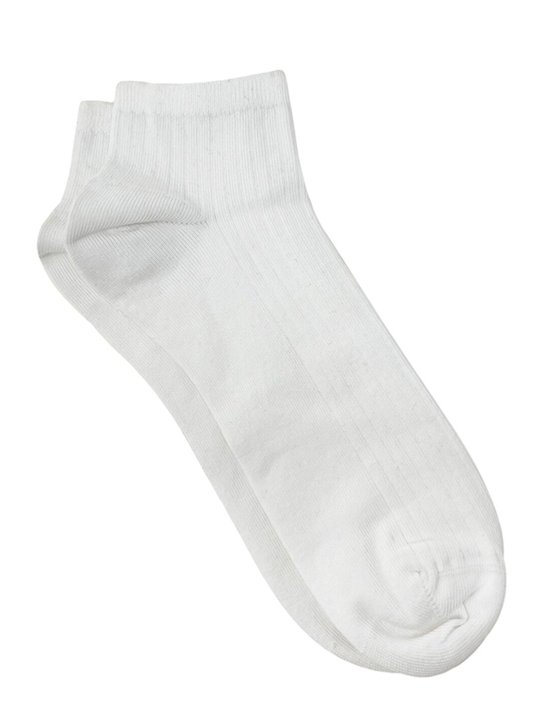 

Mint & Oak Men Ribbed Ankle Socks, White