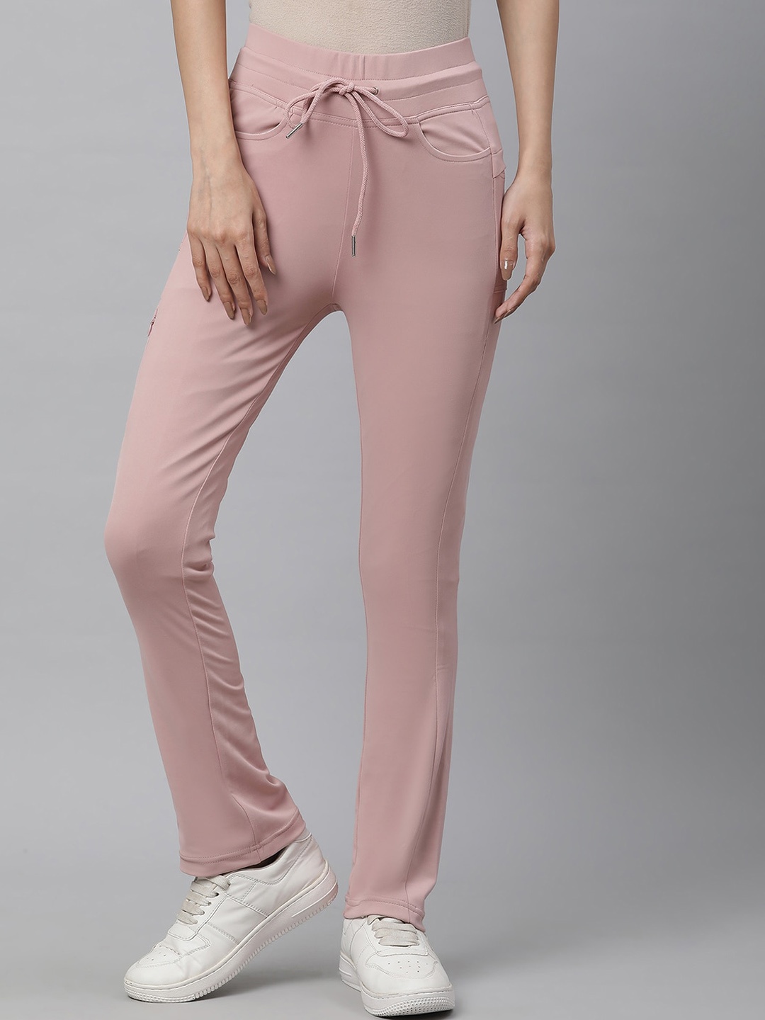 

elleven Women Mid-Rise Trousers, Pink