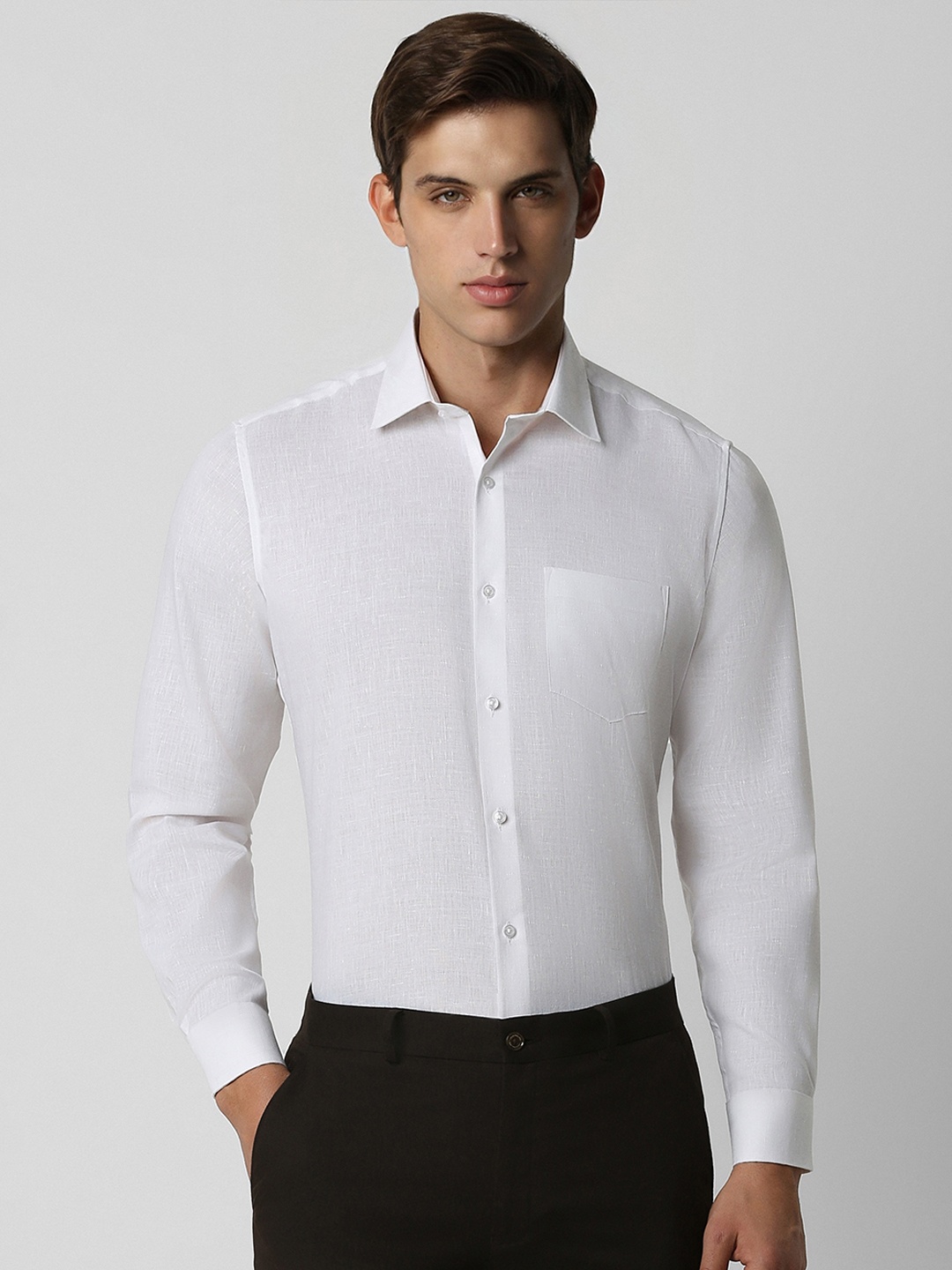 

Van Heusen Textured Formal Regular Fit Shirt, White