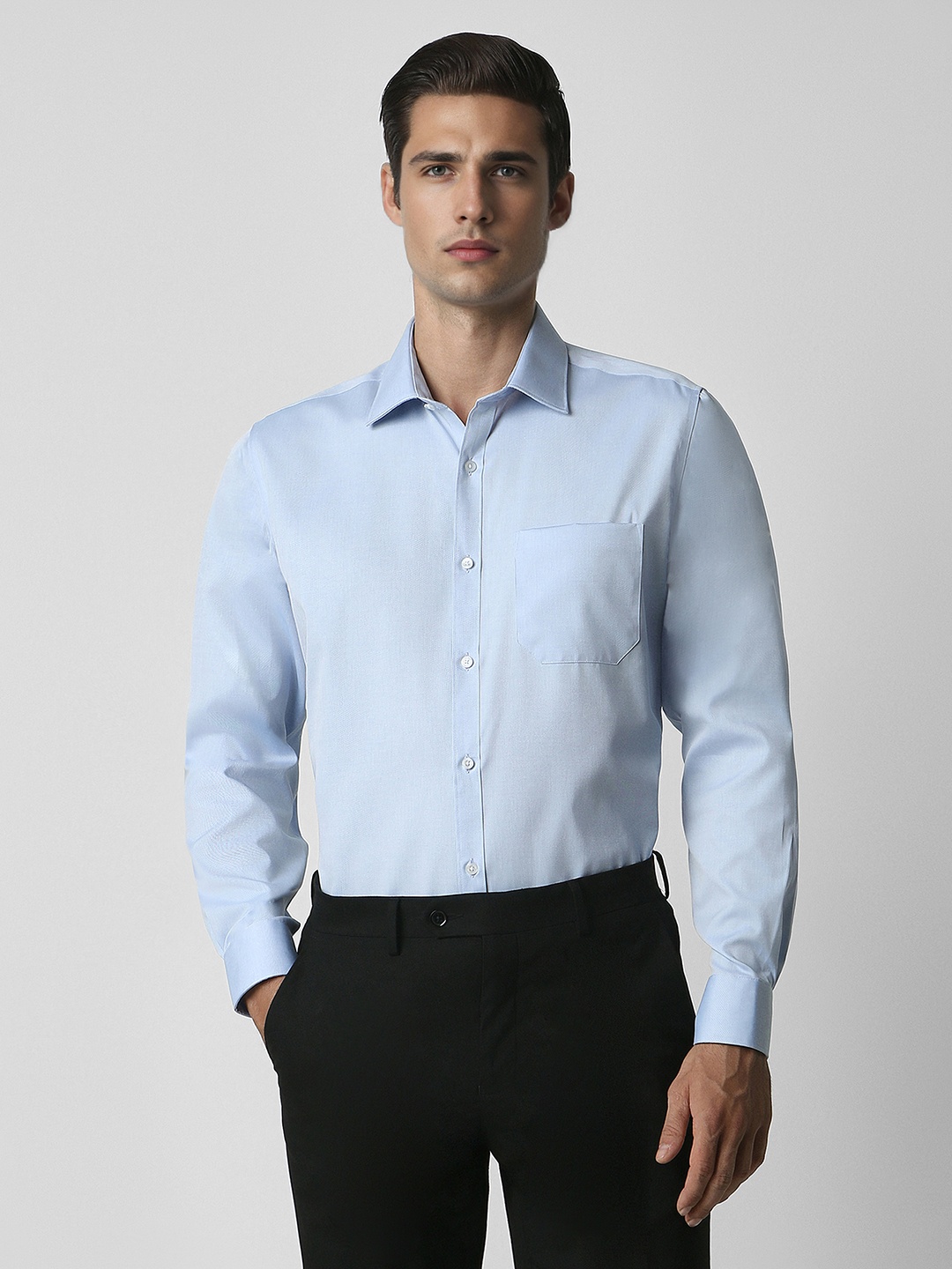 

Van Heusen Cotton Formal Regular Fit Shirt, Blue