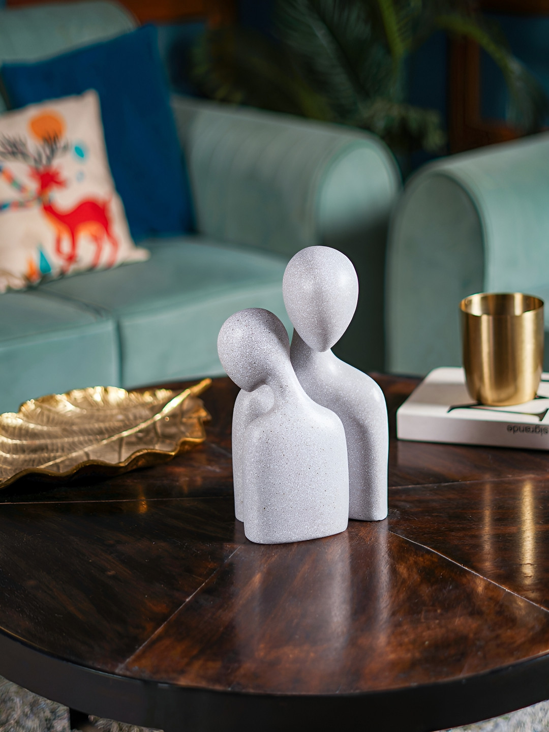 

THE ARTMENT Grey 2 Pieces Abstract Soulmates Figurine Showpieces