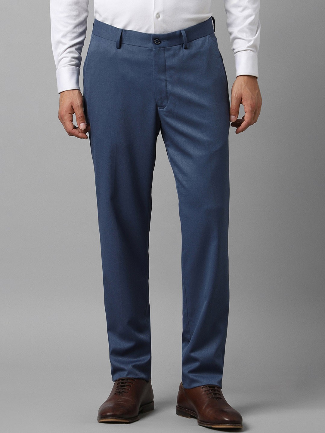 

Louis Philippe Men Slim Fit Formal Trousers, Navy blue