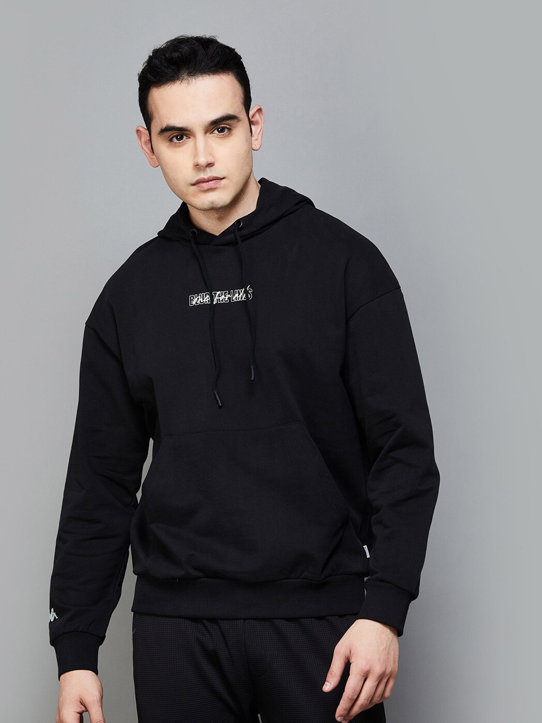 

Kappa Cotton Hooded Pullover Sweatshirt, Black