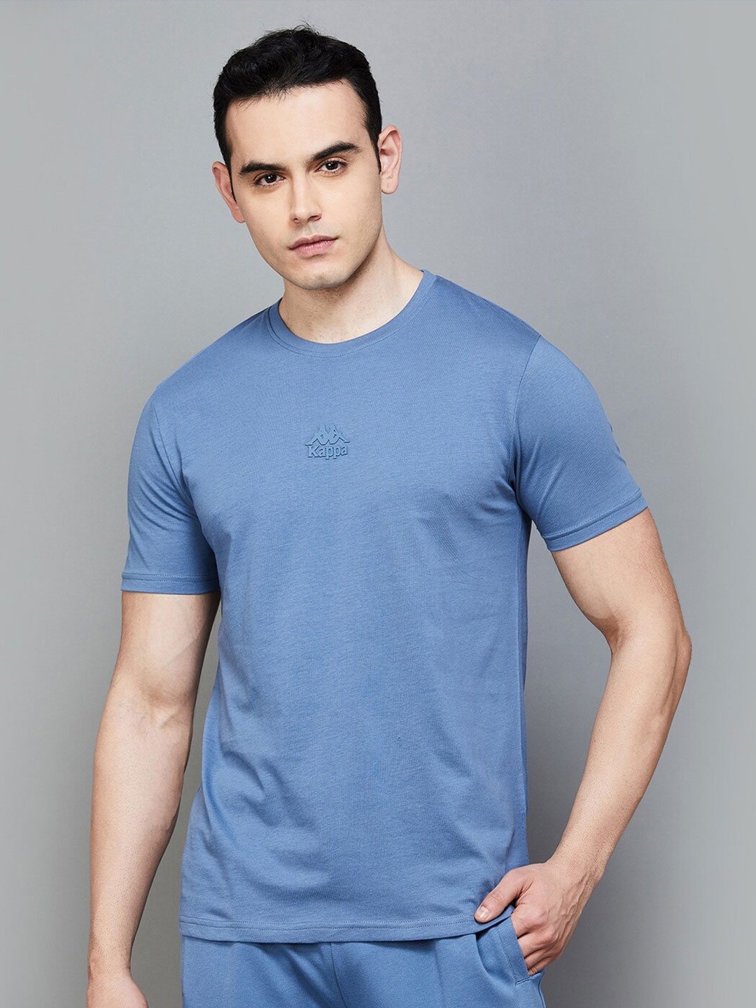 

Kappa Round Neck Cotton T-shirt, Blue