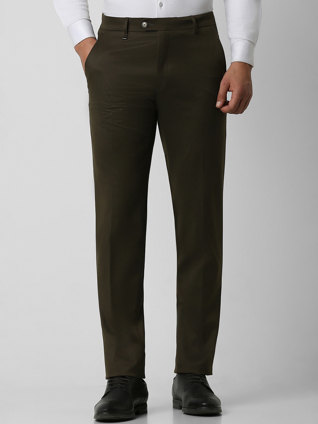 

Van Heusen Men Slim Fit Formal Trousers, Olive