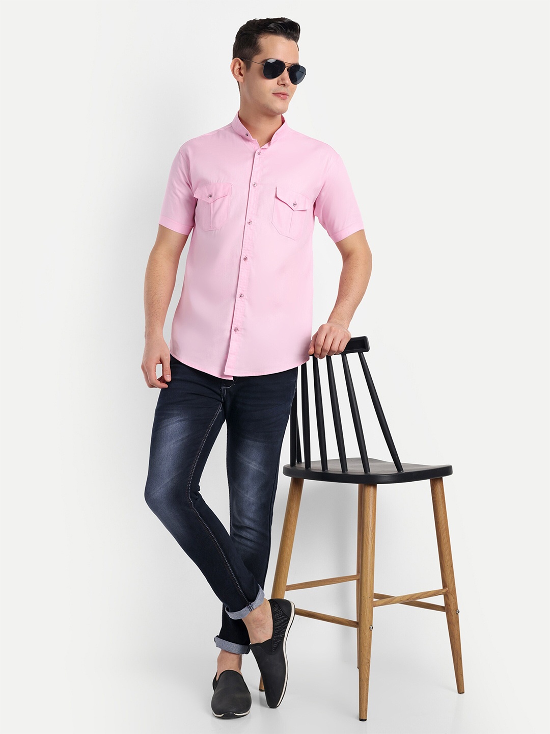 

S-LINE Classic Opaque Casual Shirt, Pink