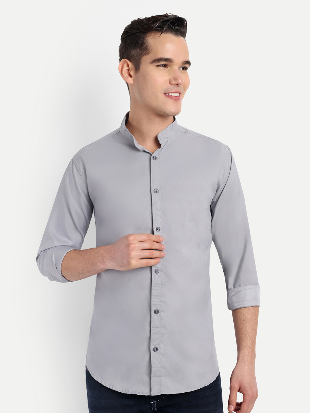 

S-LINE Classic Opaque Casual Shirt, Grey